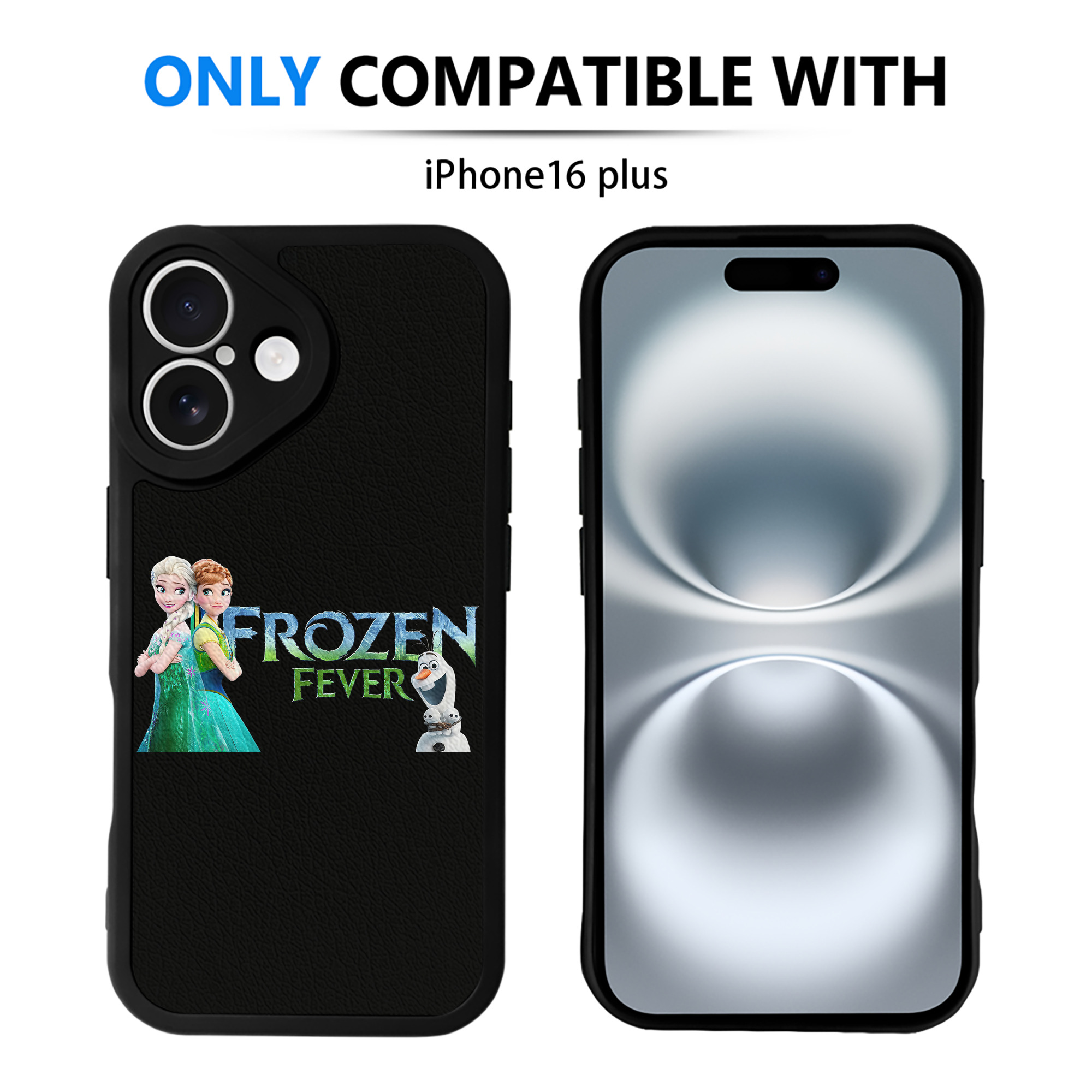 （画像用） アナと雪の女王 アンナ エルサ Frozen Anna Elsa 【iPhone 16シリーズ対応】シリコンスマホケース（レザー調） 材質：シリコン